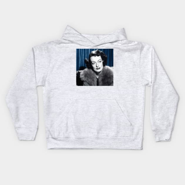 Pensive Joan Crawford looking to side Kids Hoodie by KOTYA